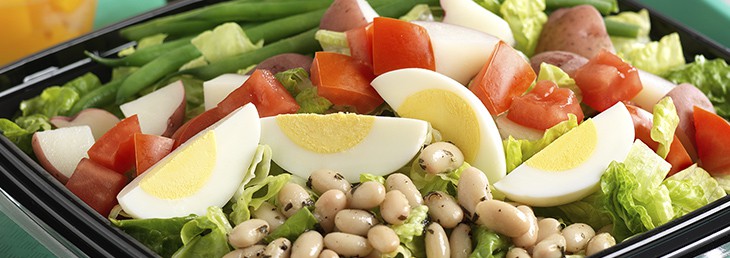 salad with hard-boiled egg